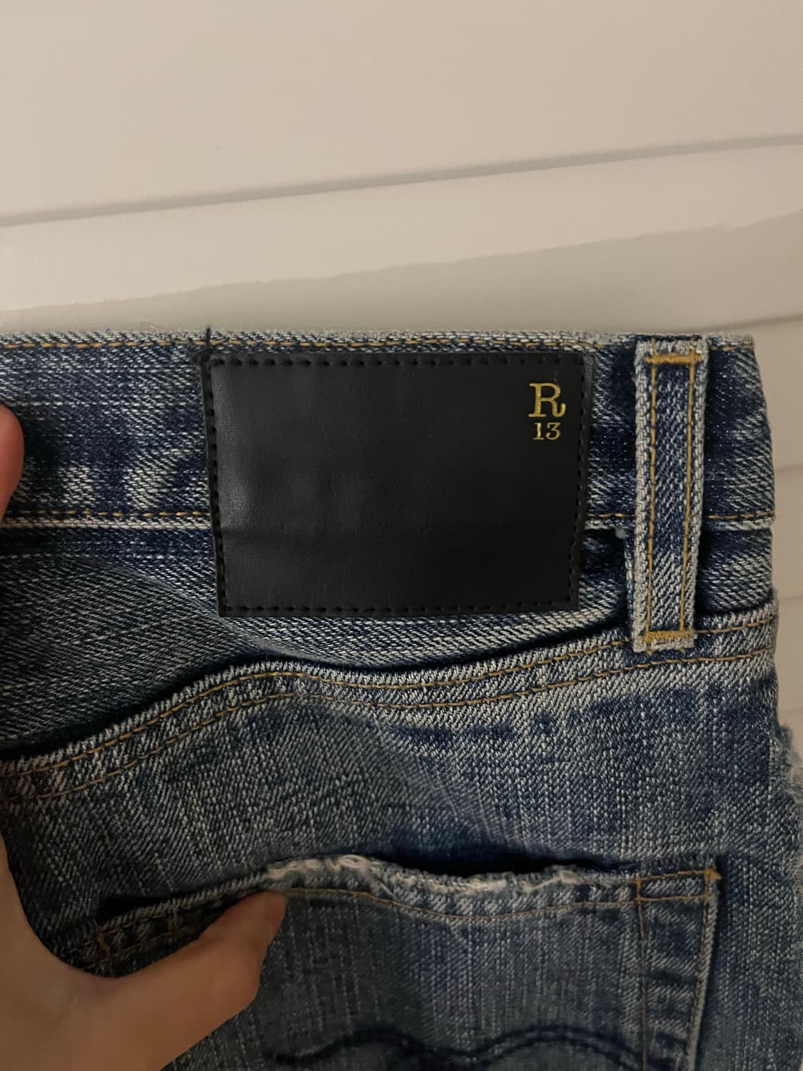 R13 알썰틴 와이드 디스트로이드 진 상품이미지7
