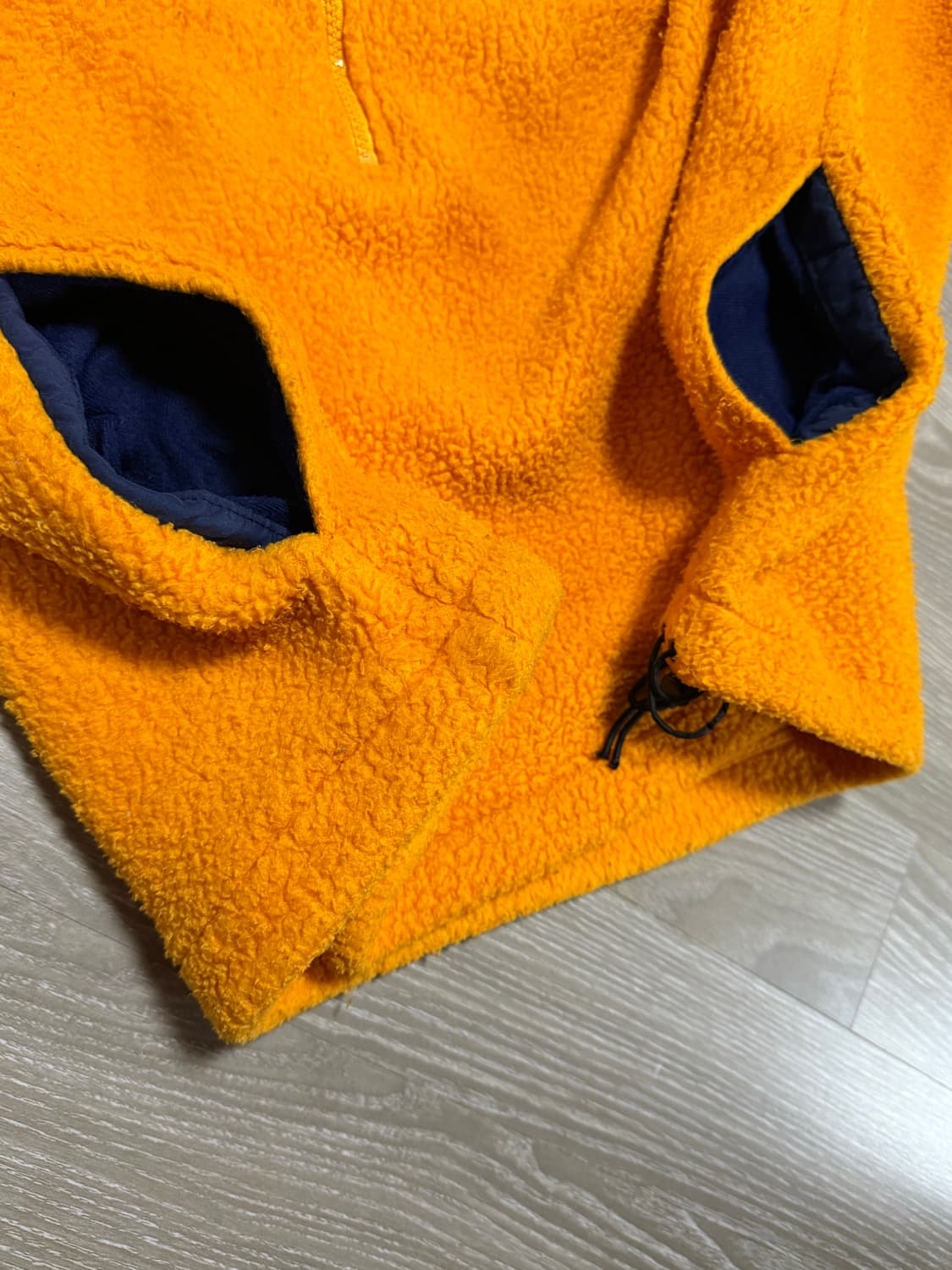 80s L.L.Bean 엘엘빈 반집업 후리스 오렌지 상품이미지3