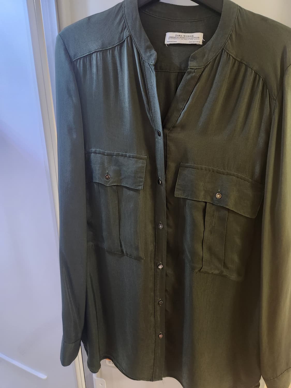 자라 카키색 블라우스 상품이미지4