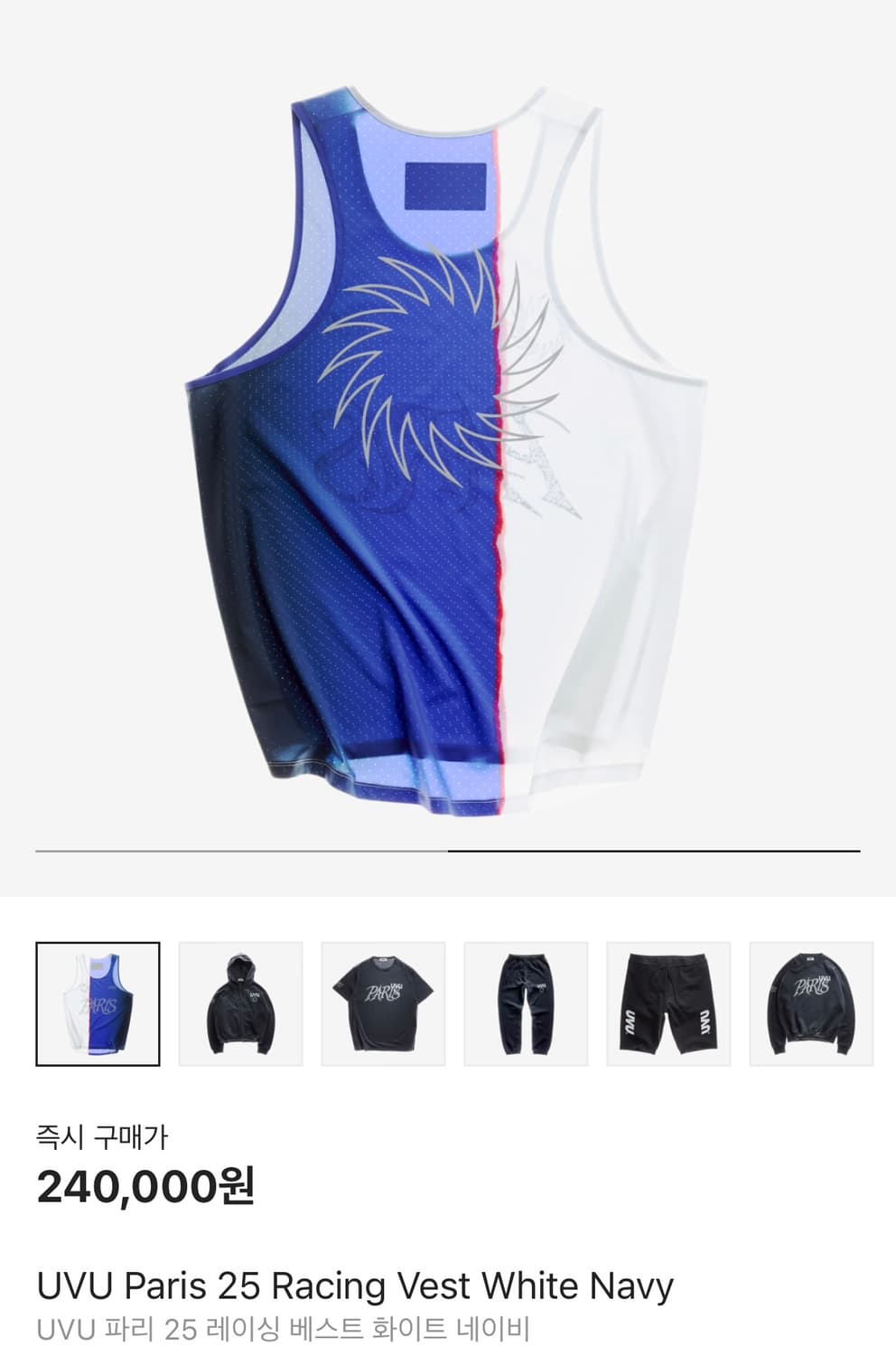 [10월15일 입고예정] UVU Paris 25 Racing Vest W 상품이미지1