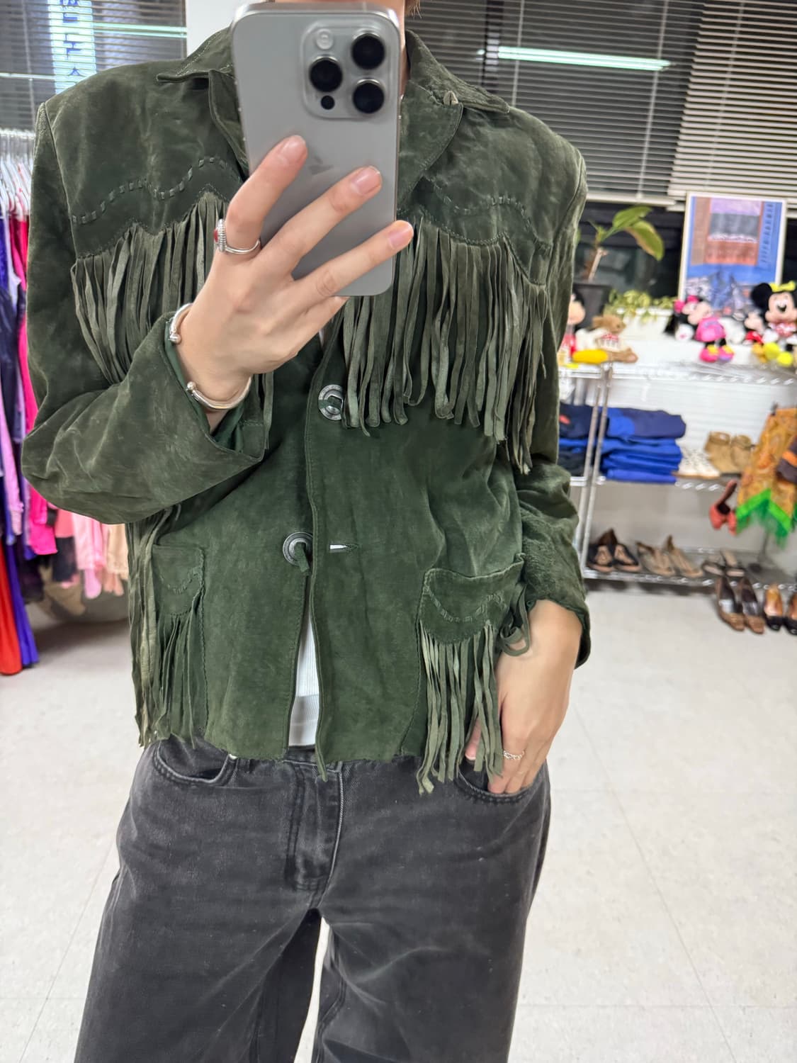 Vintage Usa fringe jacket 프린지자켓 상품이미지7