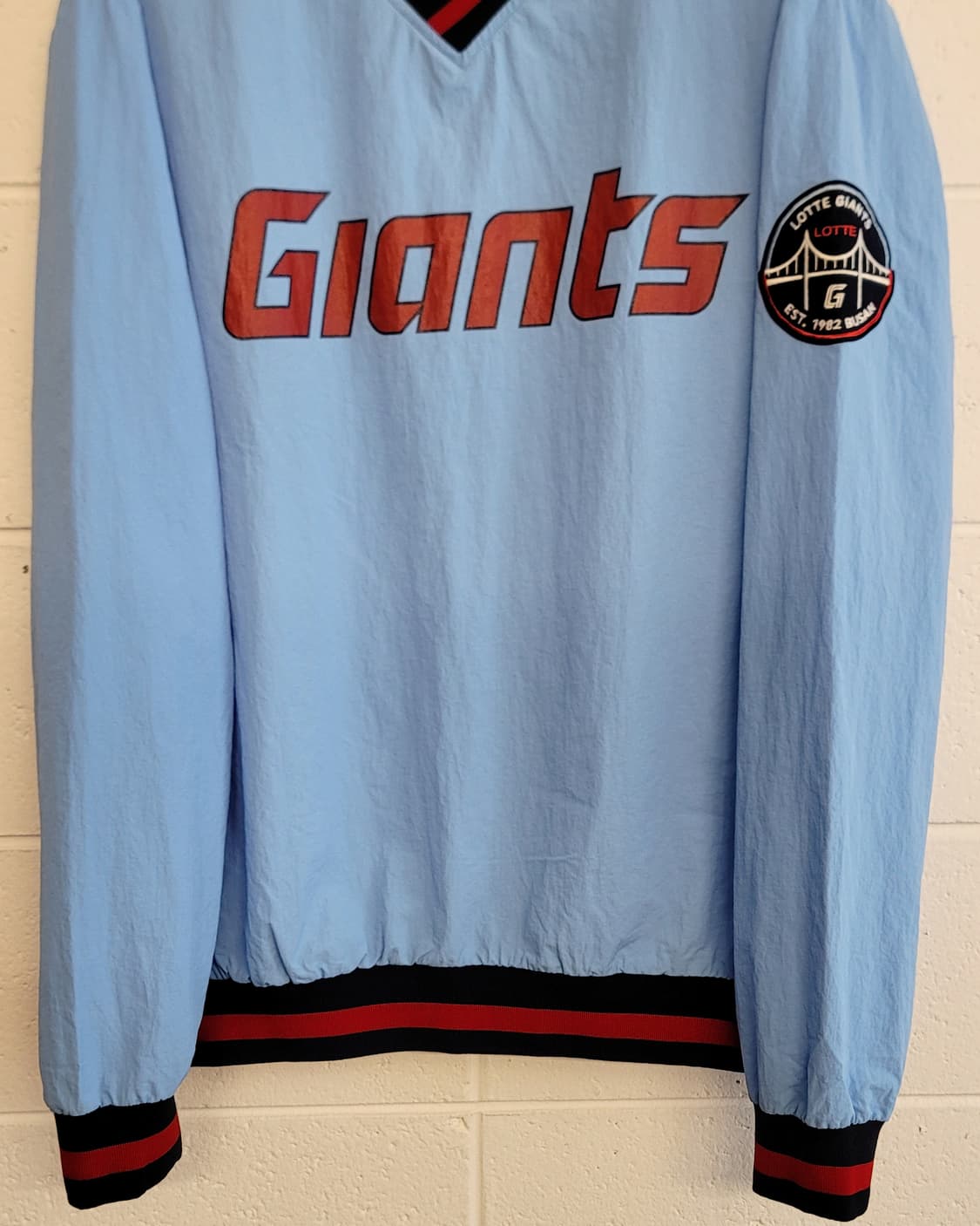 [110.XXL] 롯데자이언츠 바다 바람막이 웜업자켓 판매 상품이미지4
