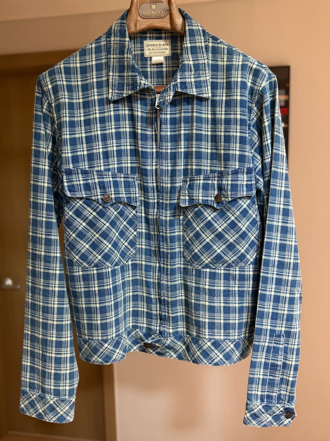 (M) RRL 인디고 체크 린넨 체크 자켓  상품이미지4