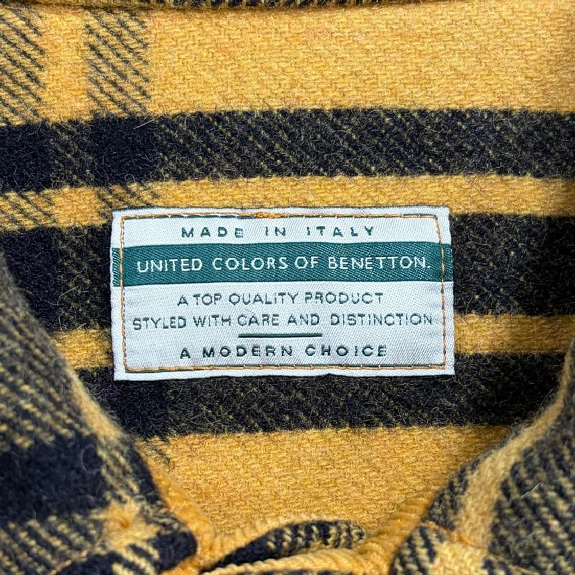 베네통 체크 모직 코트 v1641 상품이미지7