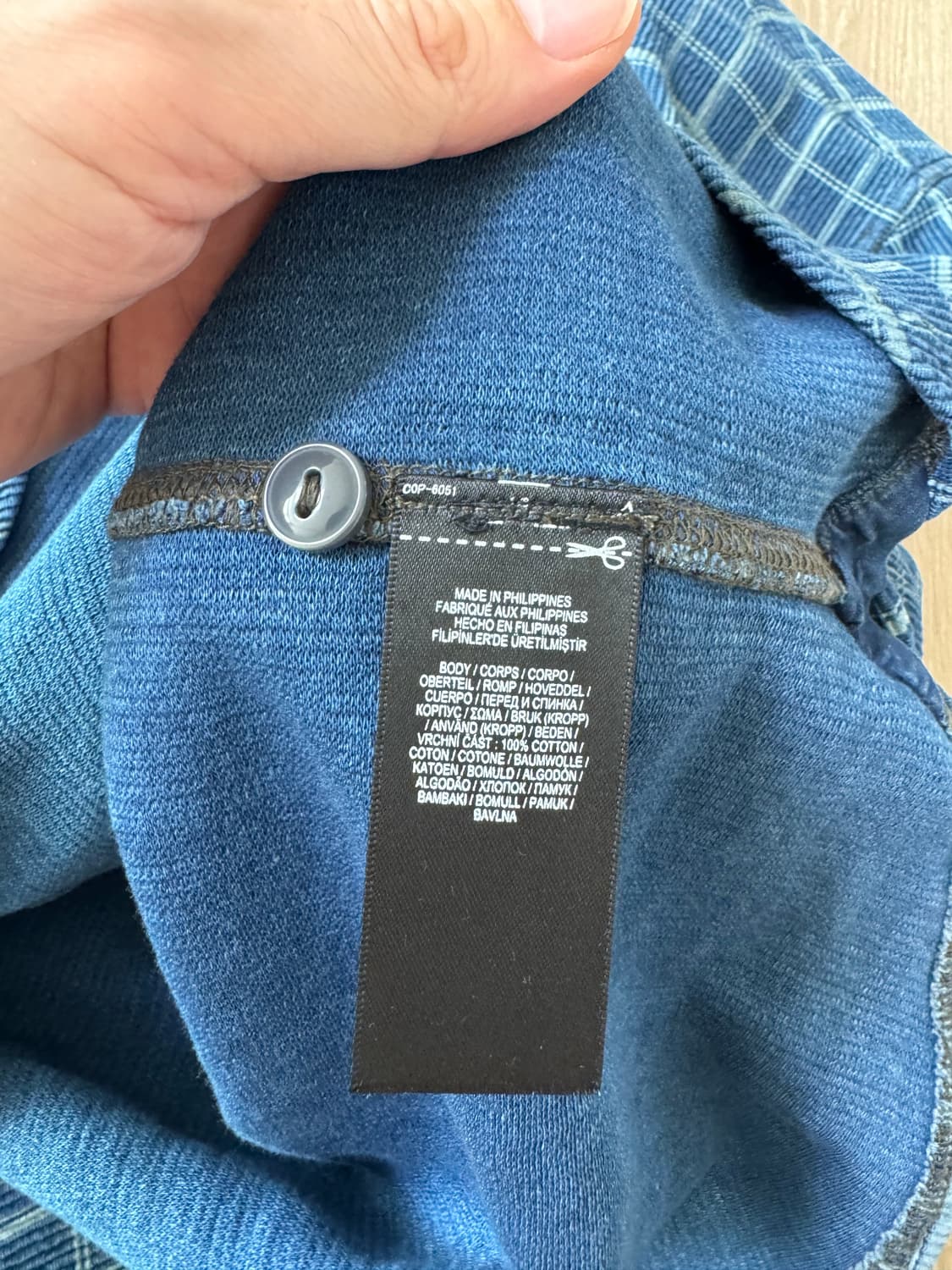 M 더블알엘 인디고 체크 풀오버 워크 셔츠 상품이미지5