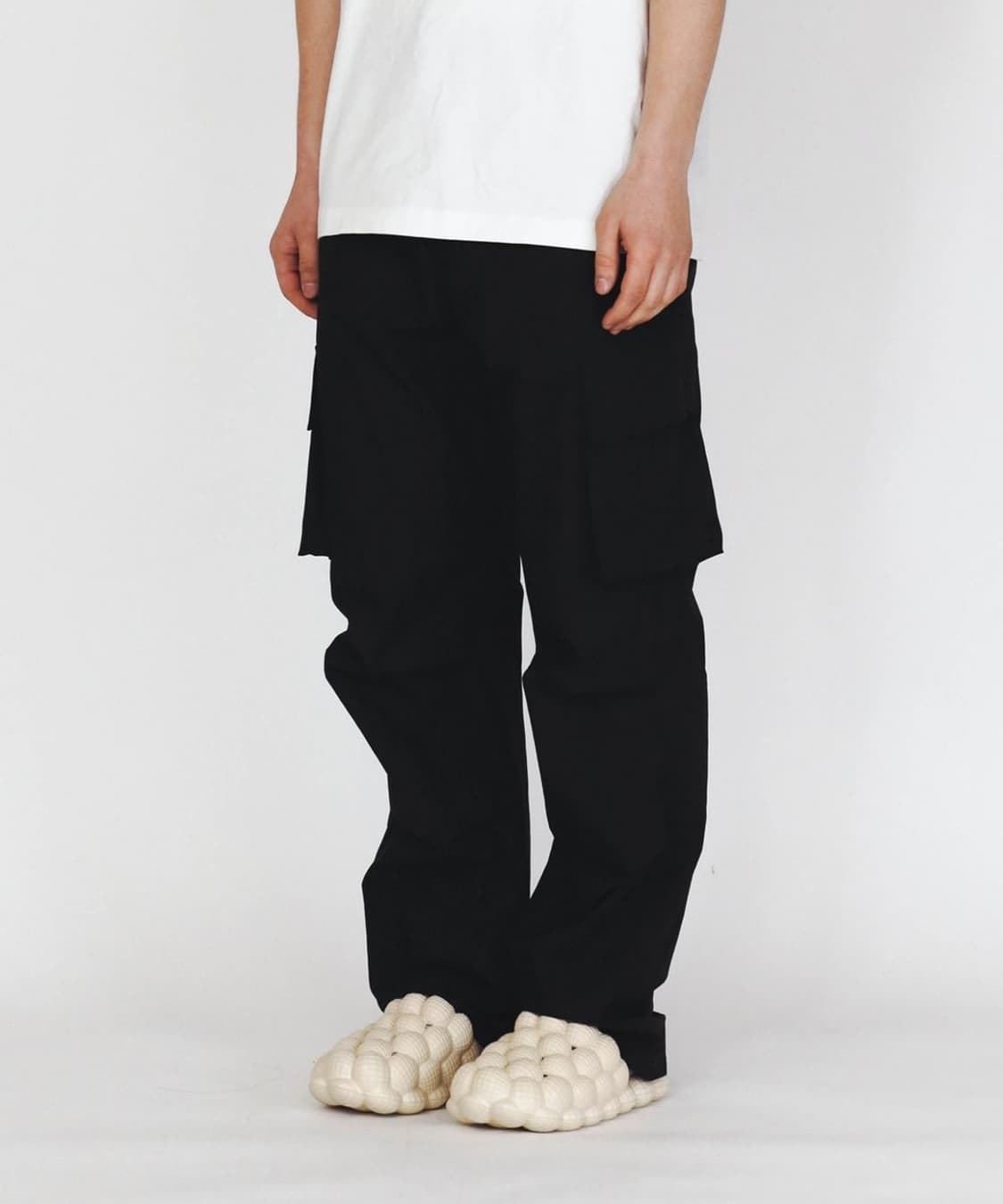 애드오프 와이드 카고 팬츠 바지 블랙 50 상품이미지2