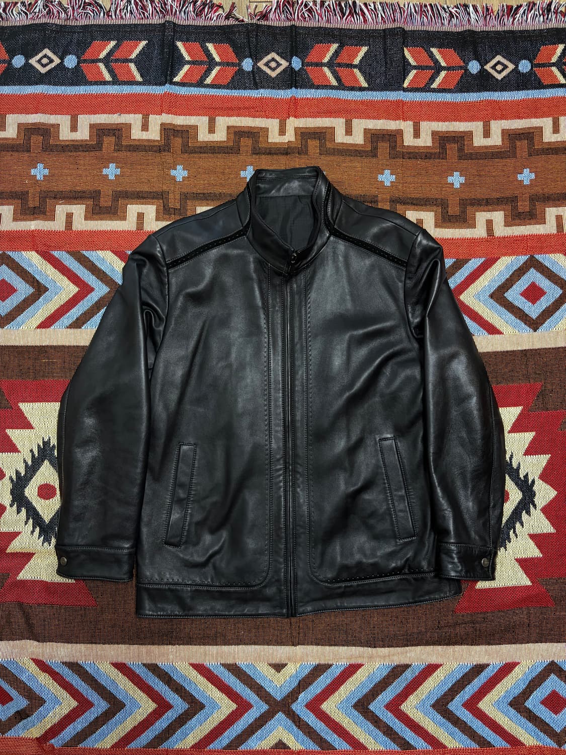 100-105) 램스킨 레이서 양가죽 자켓  상품이미지1