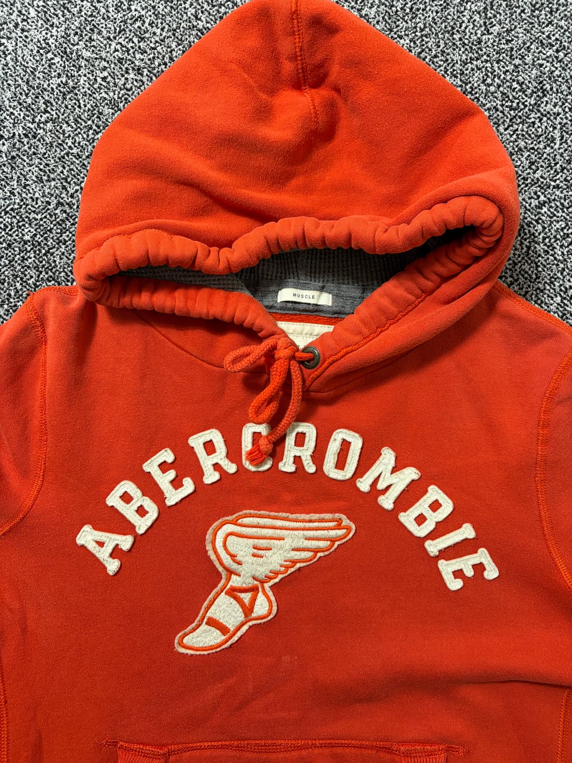 빈티지9. 아베크롬비 오렌지 기모 후드티셔츠 상품이미지2