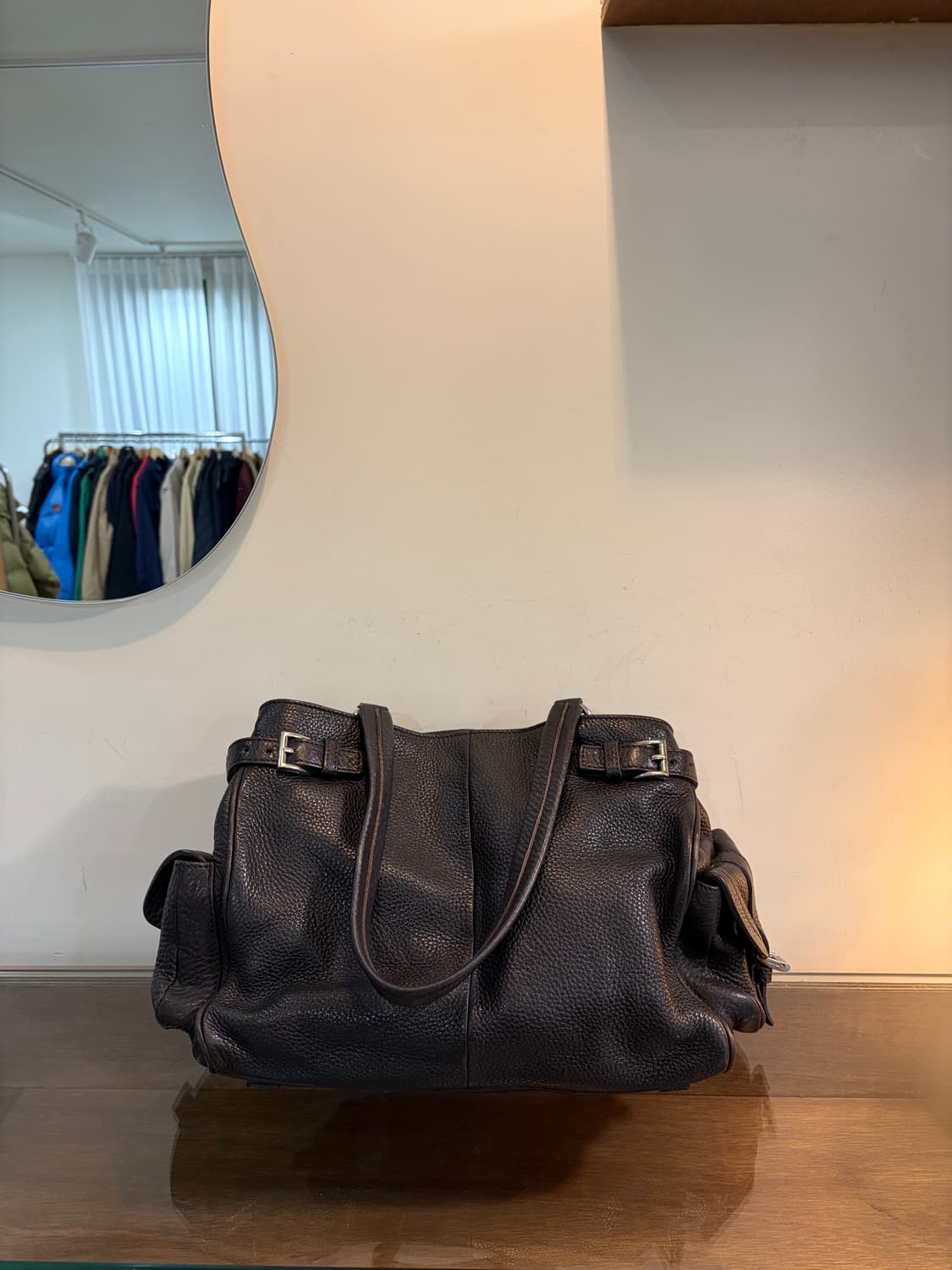 PRADA 프라다 비텔로 사이드 포켓 토트백 상품이미지5