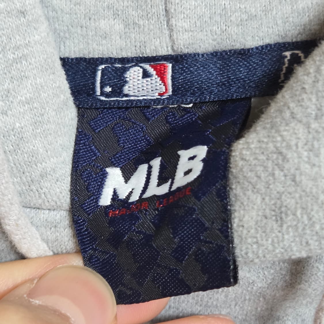 엠엘비 00S 다저스 네이비 골지 배색 후드티 상품이미지9