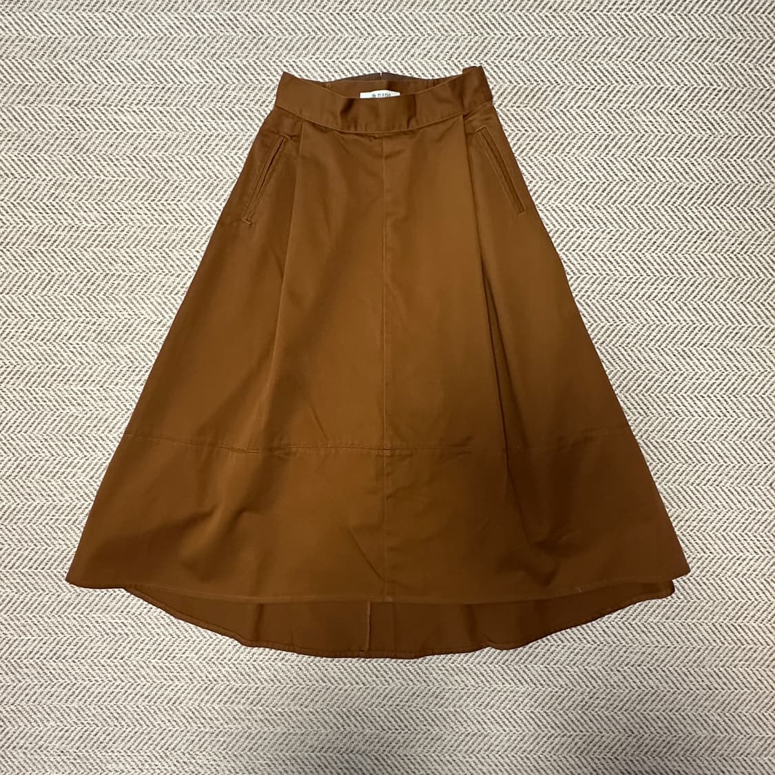 NANO UNIVERSE work skirt brown 상품이미지1