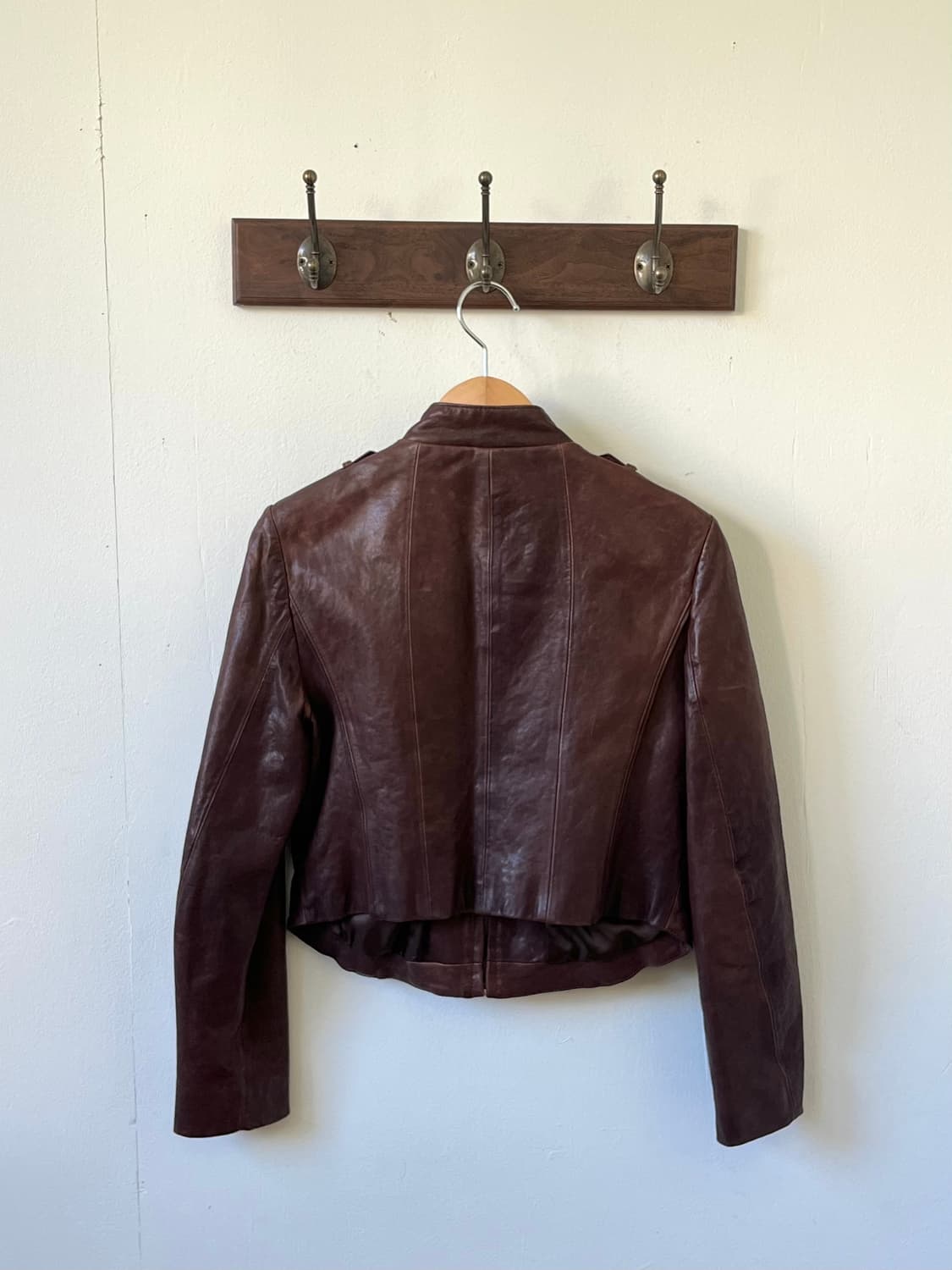 90’s Vtg 차이나넥 레더 자켓 상품이미지3