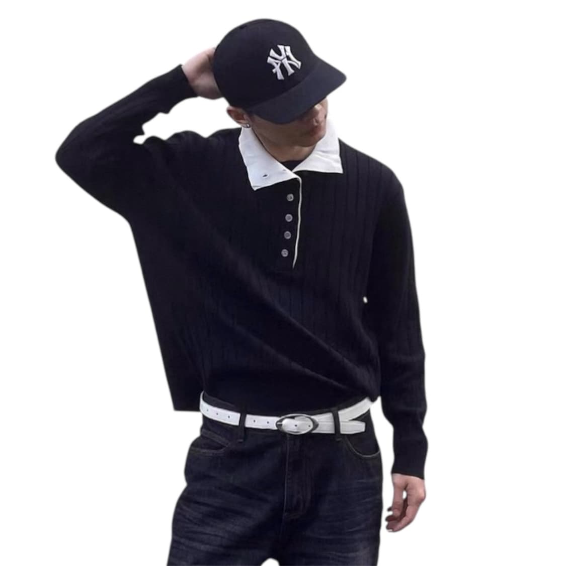 Double Neckline Two-Way Knit Pullover 상품이미지3