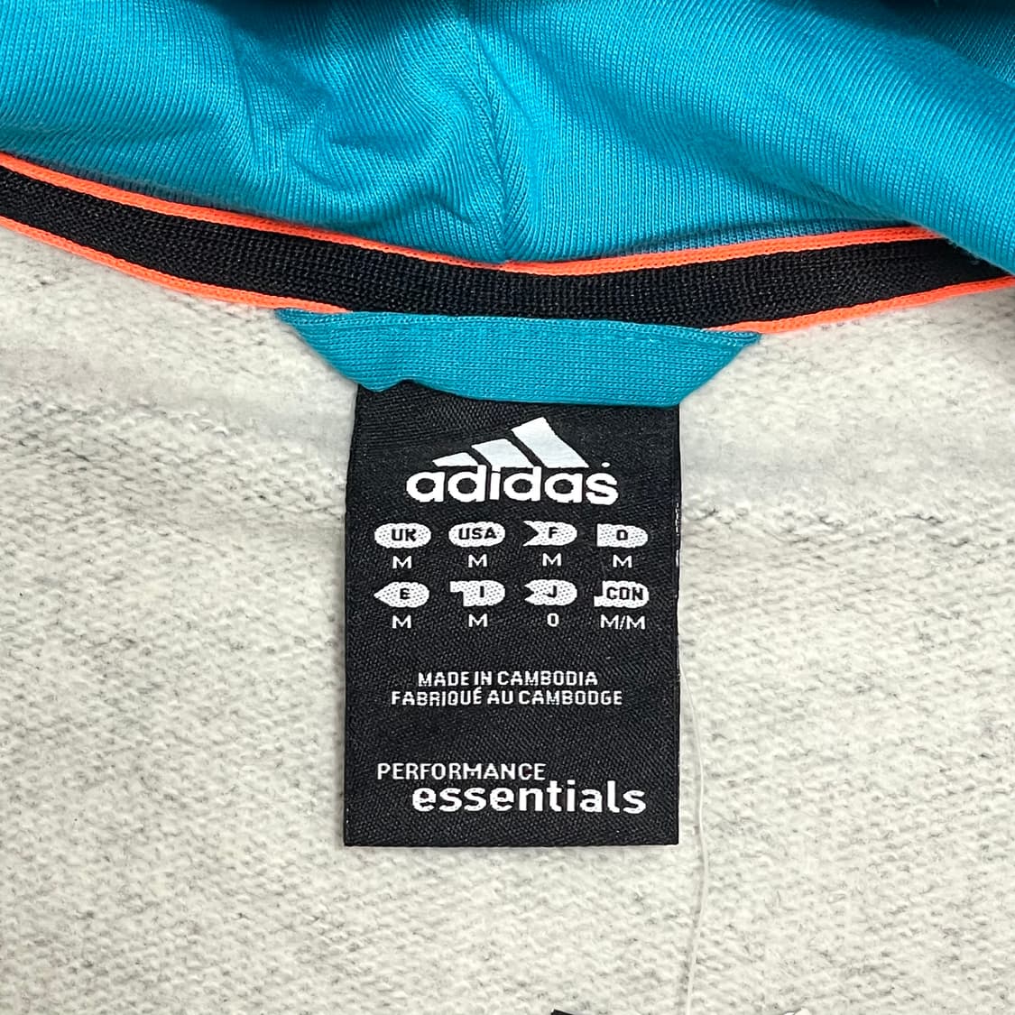 (택있음) 아디다스 삼각로고 그레이 기모 후드집업 남성M  상품이미지4