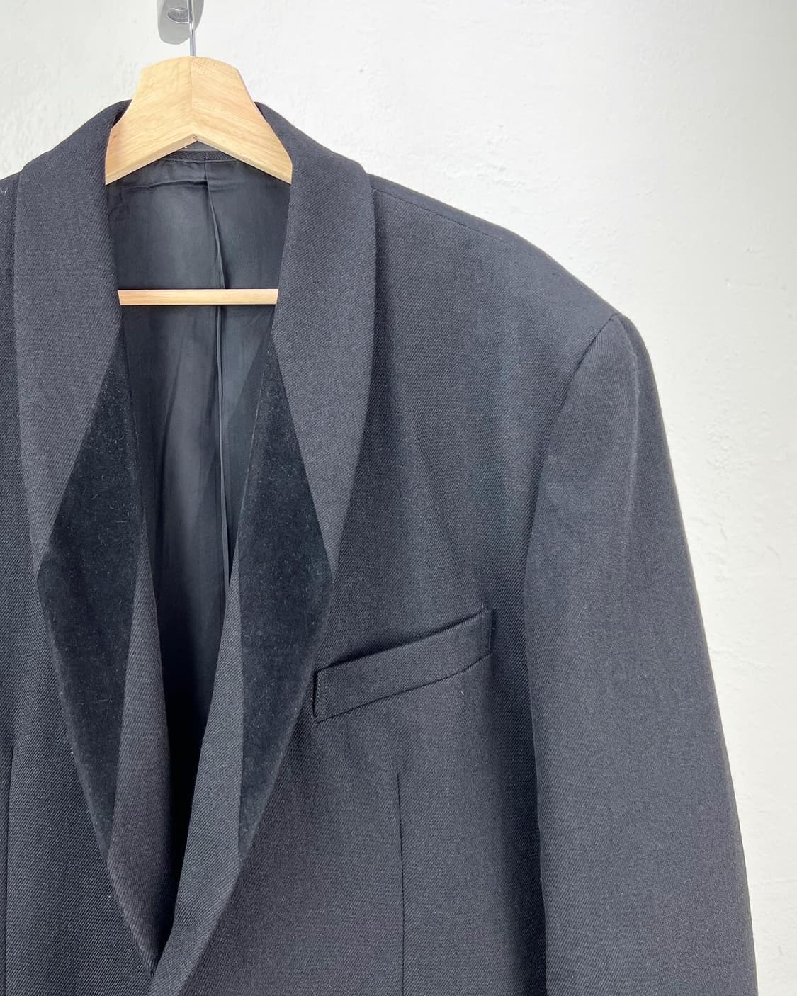 꼼데 옴므 플러스 블랙 1990 원버튼 턱시도 블레이져 상품이미지2