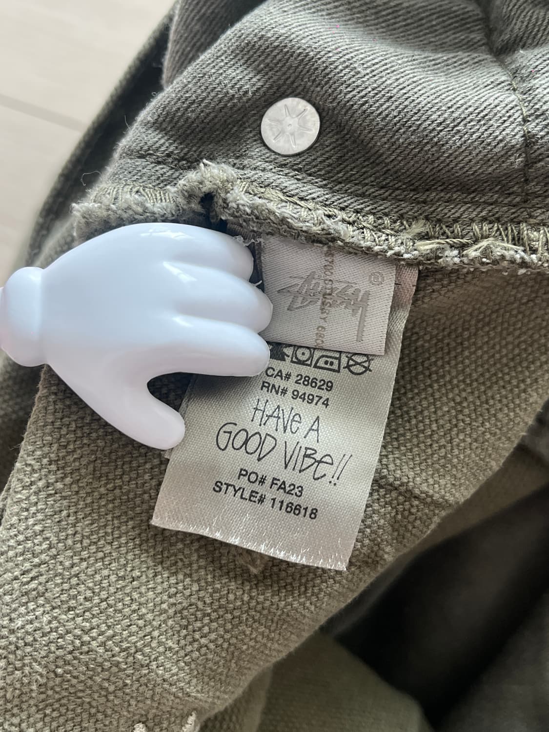 stussy 스투시 데님 빅올진 올리브 컬러 30 상품이미지7
