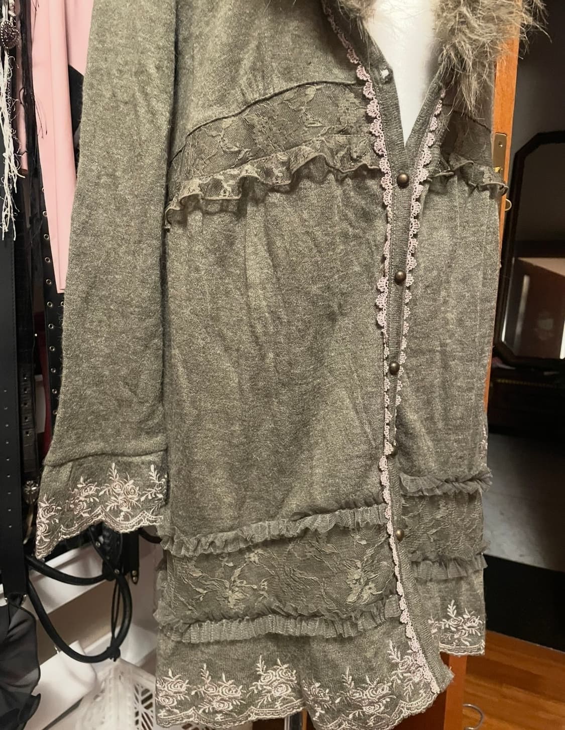 Axes femme 퍼 롱 가디건 상품이미지6