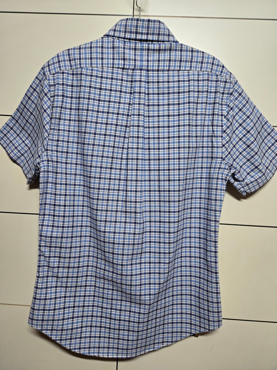 폴로 랄프로렌 옥스포드 남성 블루 체크 반팔 셔츠(M사이즈) 상품이미지5