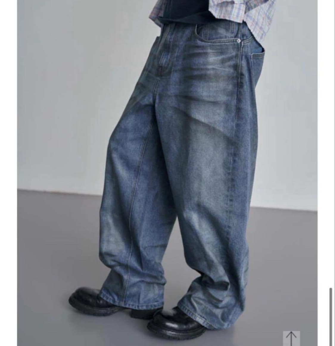 Yiyae Old School Wide Fit Denim Jeans  상품이미지3