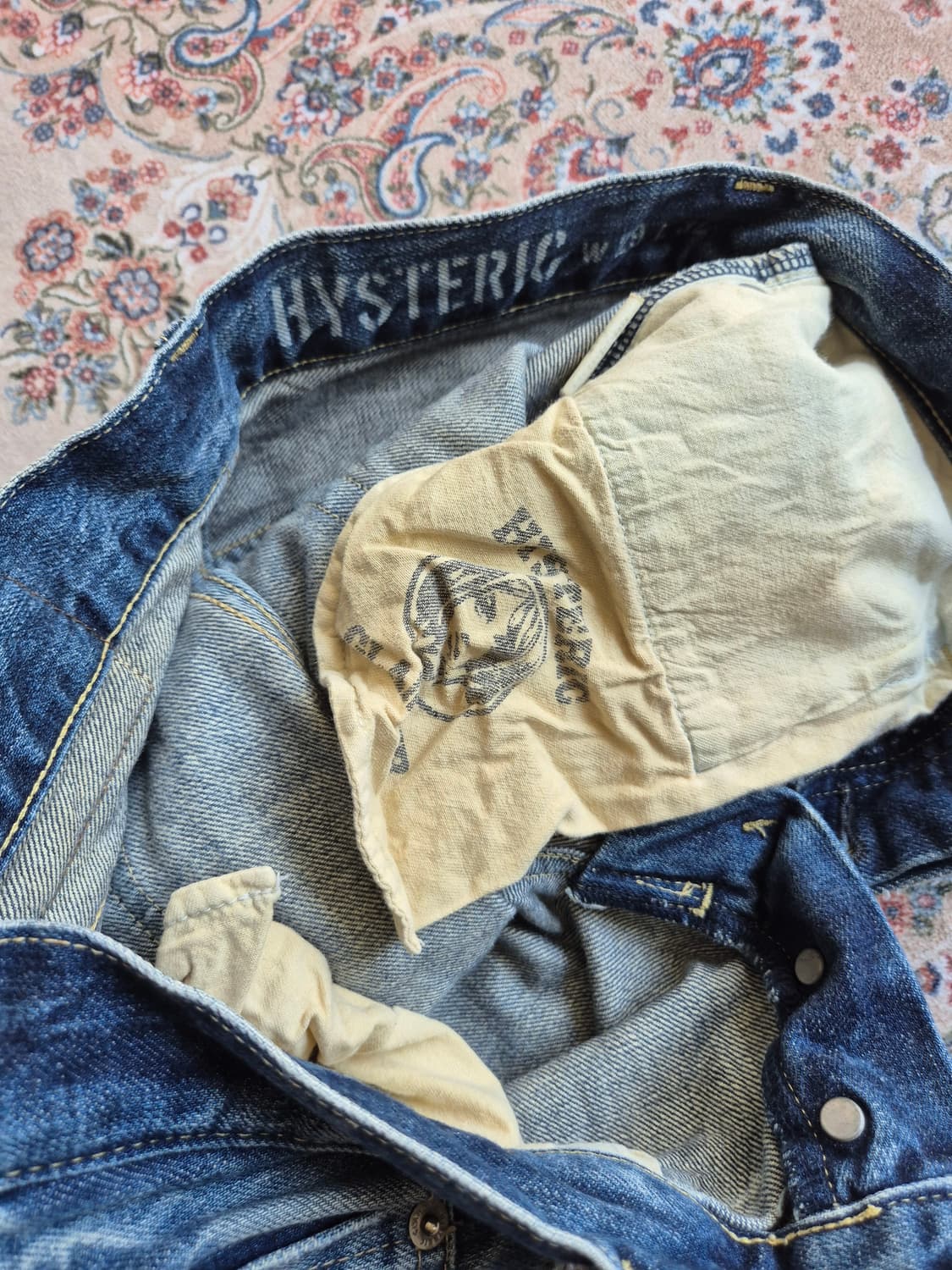 히스테릭 글래머 셀비지 워싱 데님. 상품이미지6