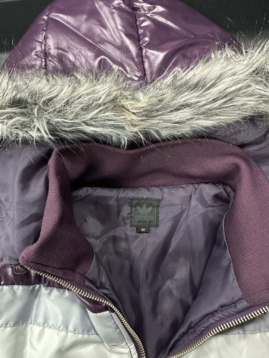 아디다스 퍼플 퀄팅 패딩 자켓 상품이미지6