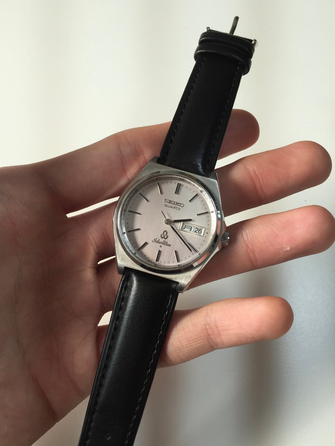 80s seiko silver wave quartz day-date 상품이미지3