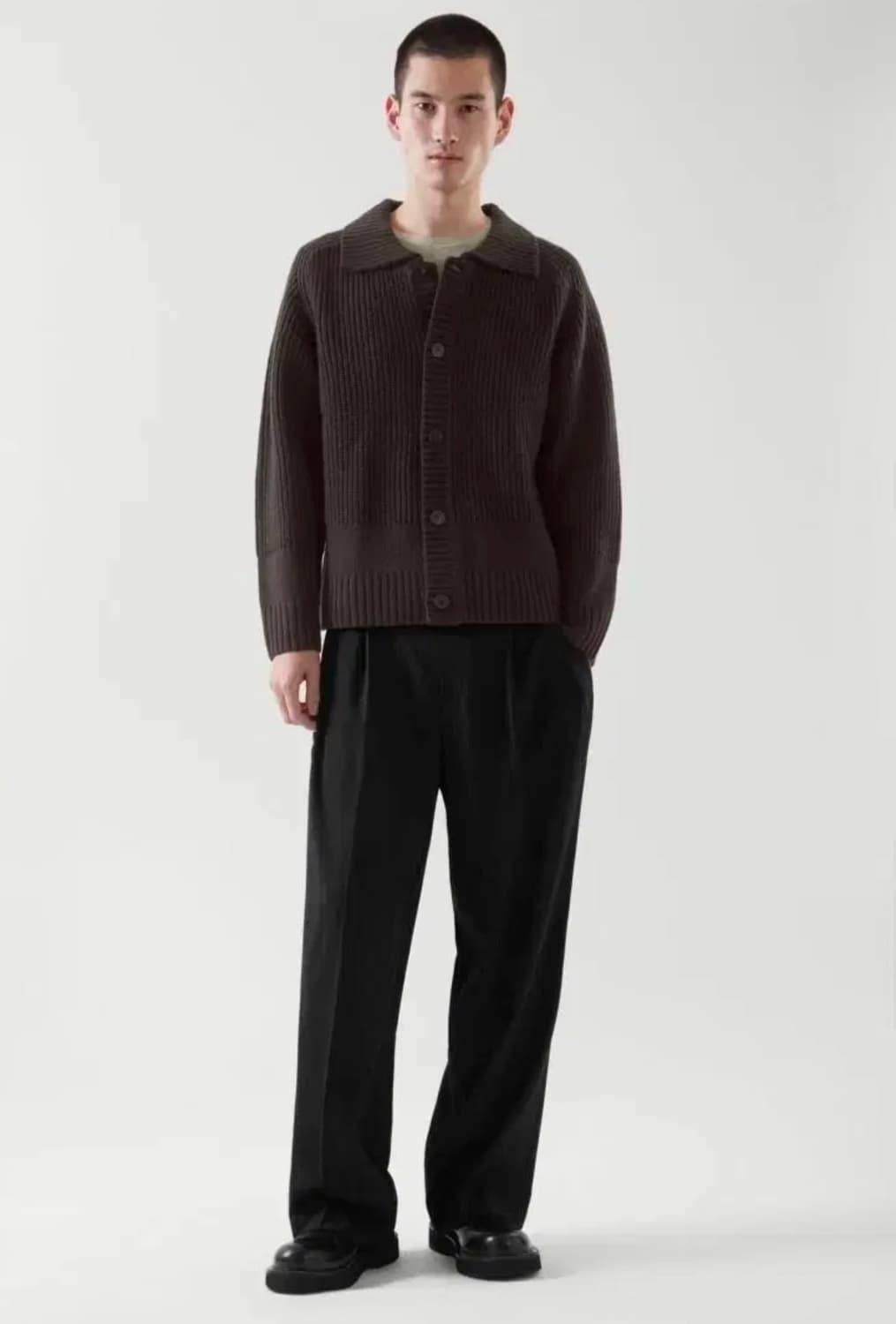 코스 COS 리브드 울 가디건 L 상품이미지2