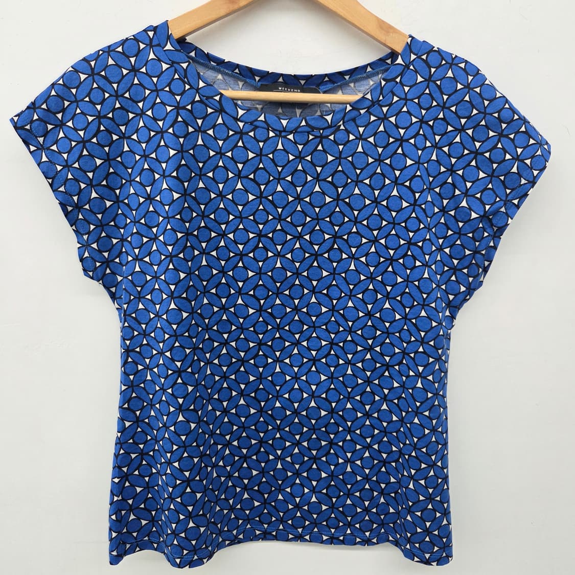 Max mara 막스마라 블루 패턴 반팔 티셔츠여s 상품이미지2