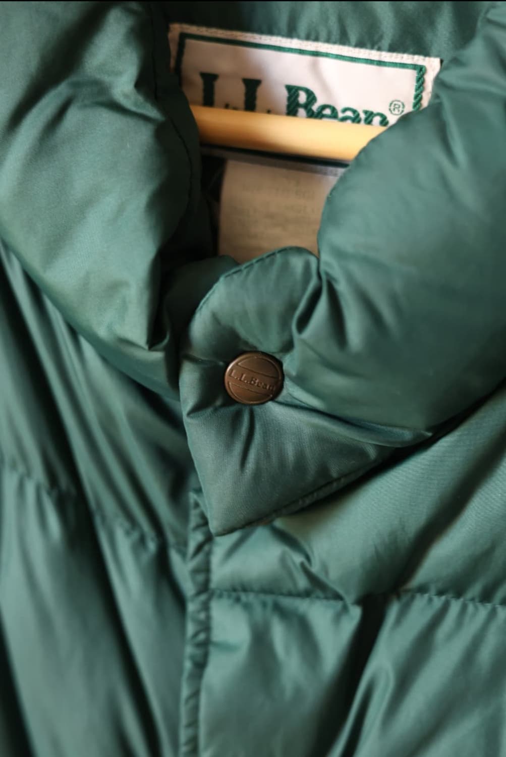 엘엘빈 70s 80s 그린 푸퍼 구스다운 베스트 XL 상품이미지2