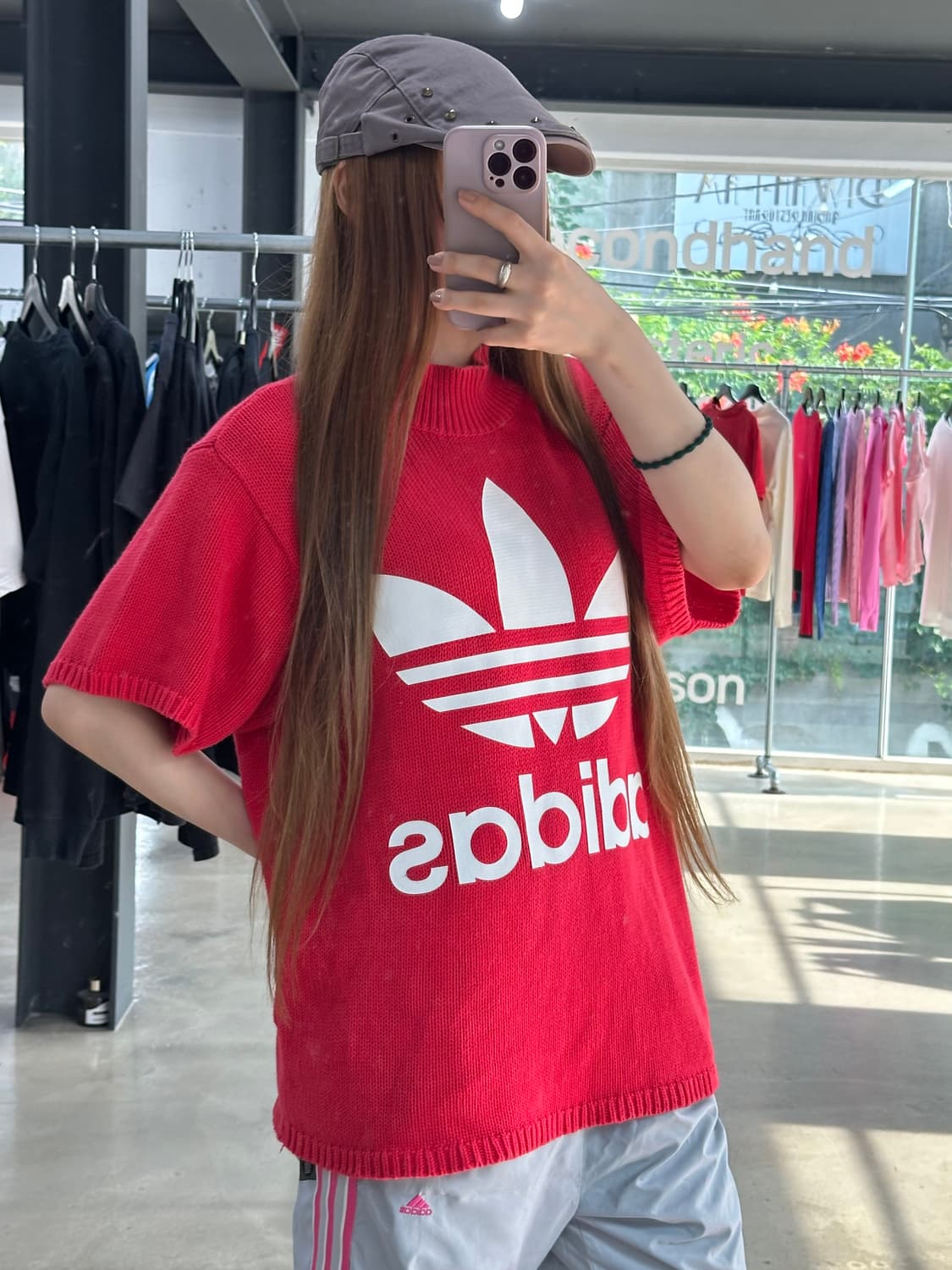 아디다스 빅 트레포일 하이넥 반팔니트 상품이미지2