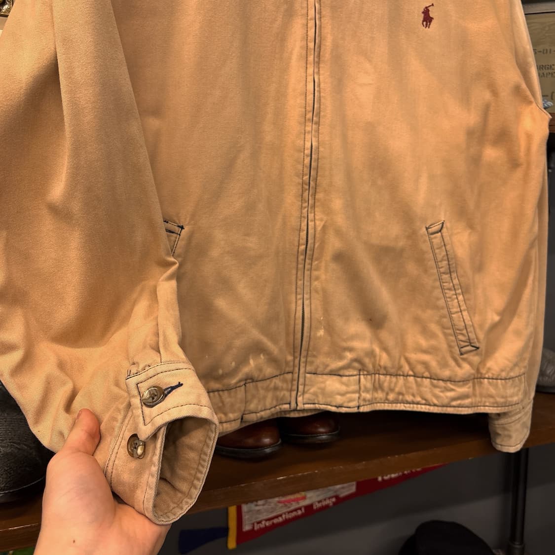 90s 폴로 랄프로렌 체크라이닝 코듀로이 카라 바이스윙자켓 N825 상품이미지4