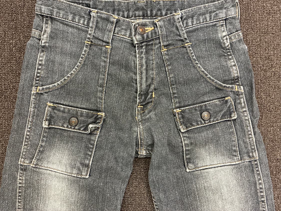 29)Japanese vintage 여성 흑청 카고 데님팬츠 상품이미지5