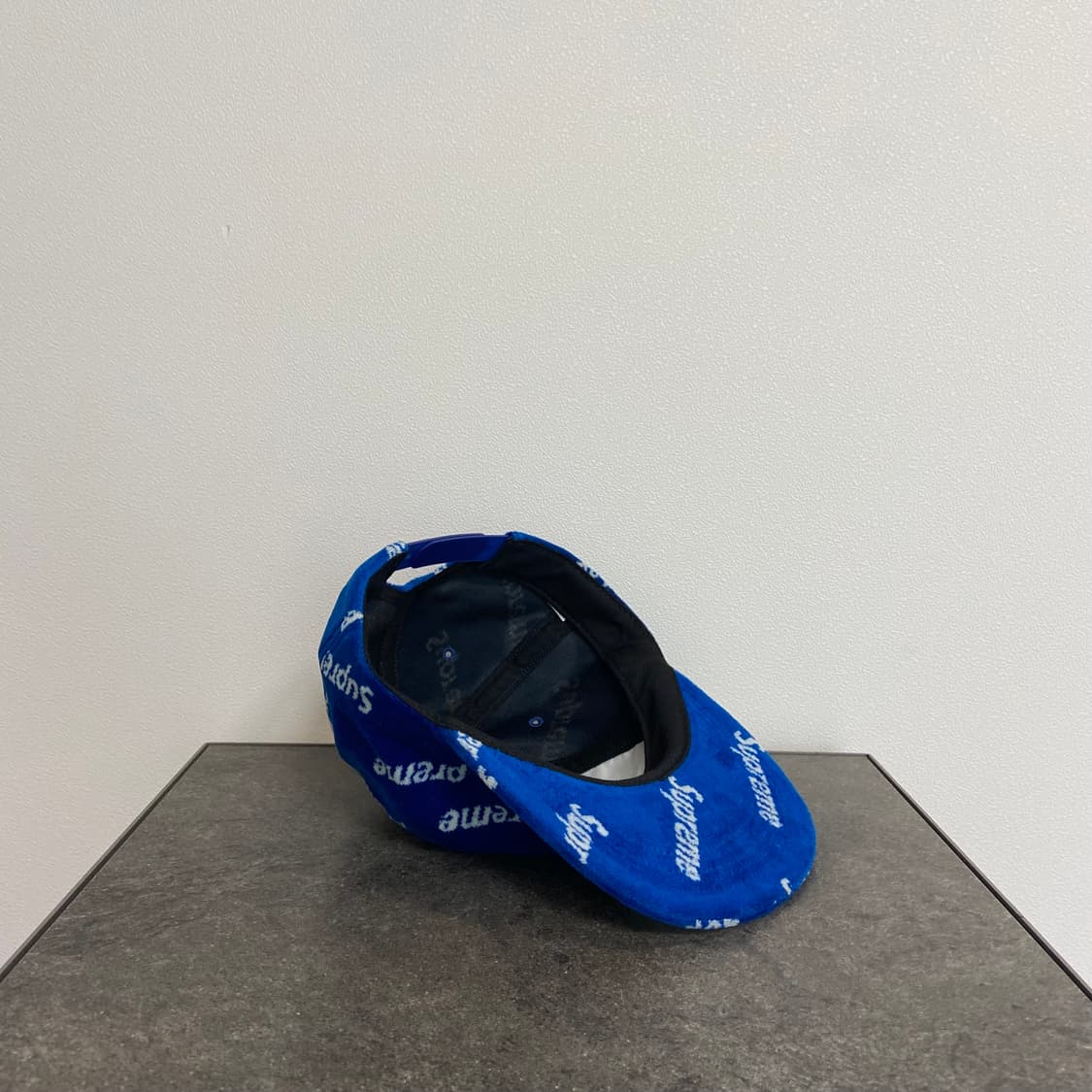 슈프림 벨루어 다이애그널 로고 블루 볼캡 볼캡 모자 6패널 캡 상품이미지7