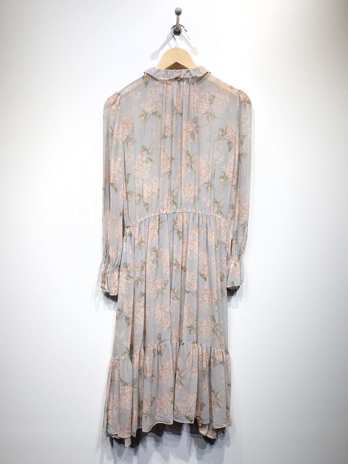 아떼바네사브루노 블루 플라워 실크 긴팔원피스_호칭36 상품이미지5