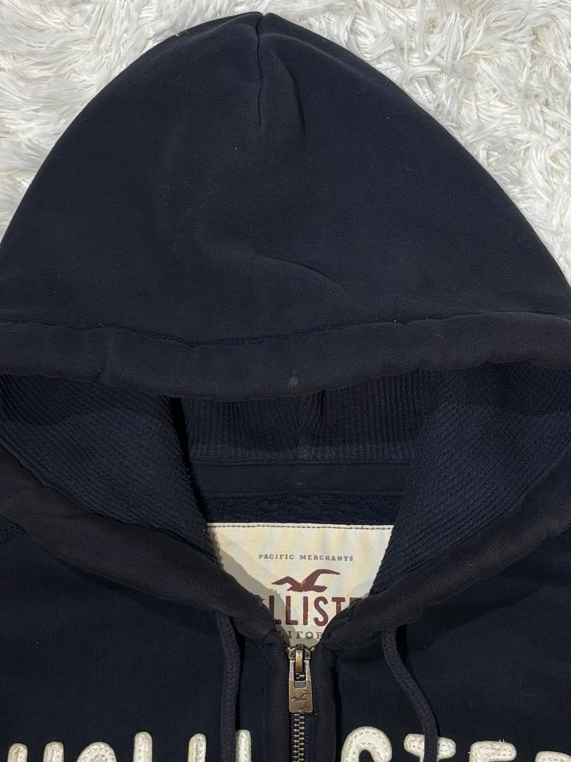 홀리스터 블랙 빅로고 후드집업 상품이미지7