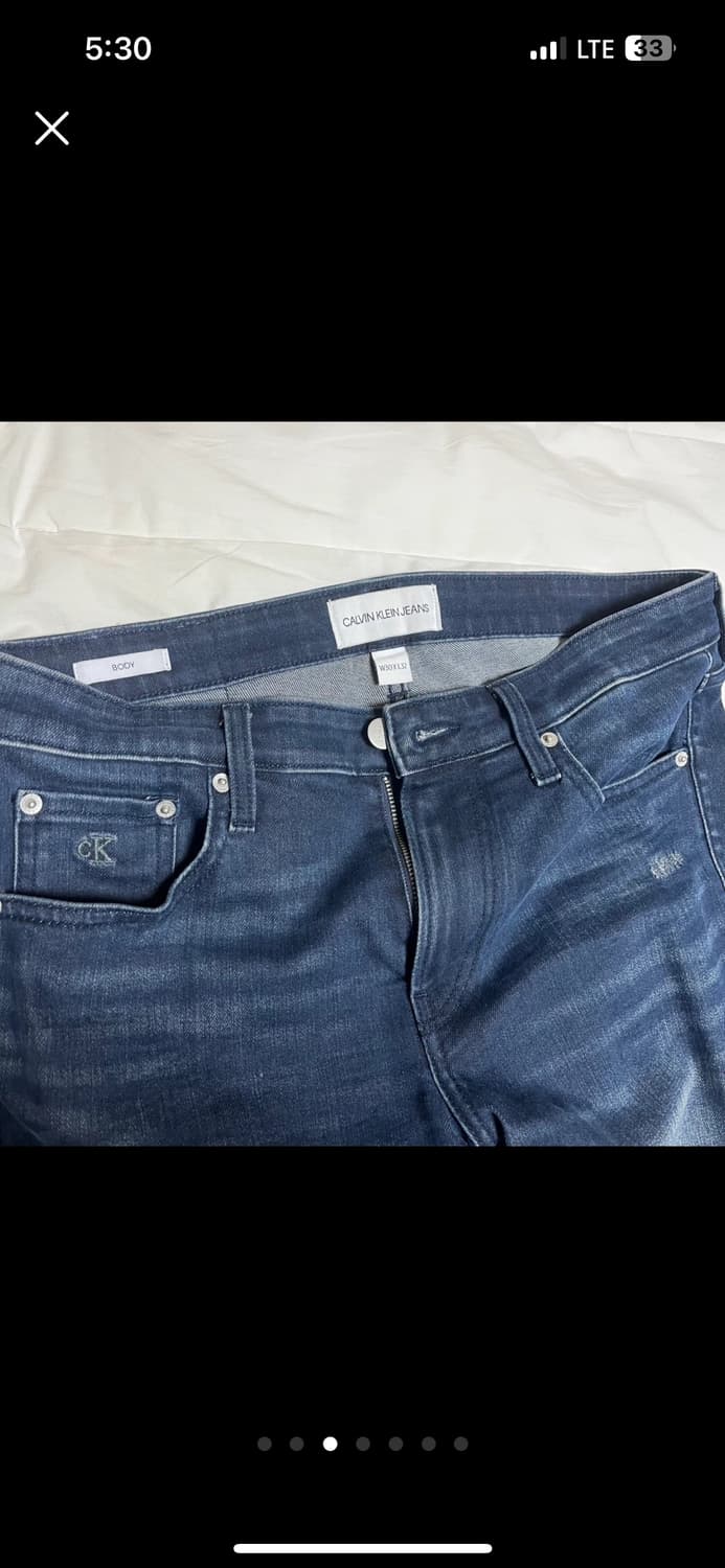 [W30/L32] 캘빈클라인 진스 진청 바디 핏 5포켓 데님팬츠 진 상품이미지3
