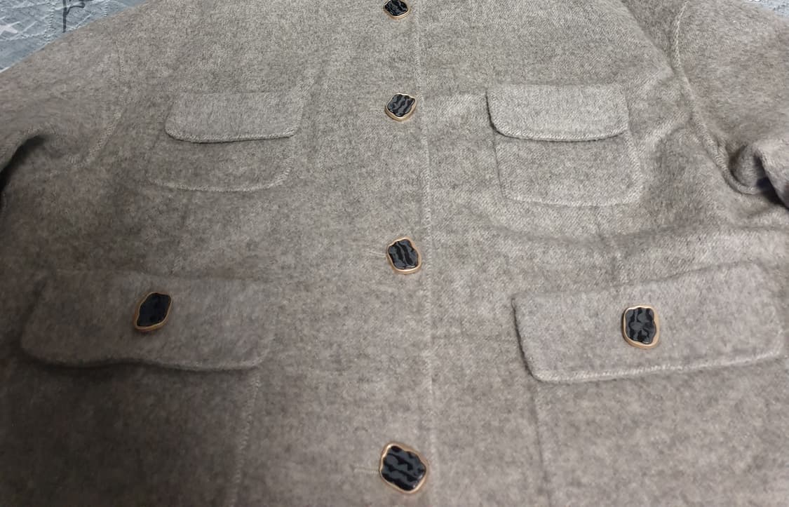 제너럴아이디어 핸드메이드 울100% 라운드 자켓 (M) 상품이미지2