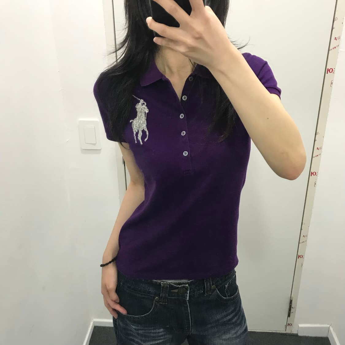 폴로 빅포니 퍼플 카라티 반팔 티셔츠 상품이미지1