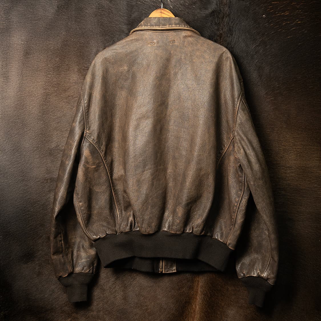 [3XL] COCKPIT USA A-2 레더 플라이트 자켓 고트스킨  상품이미지4