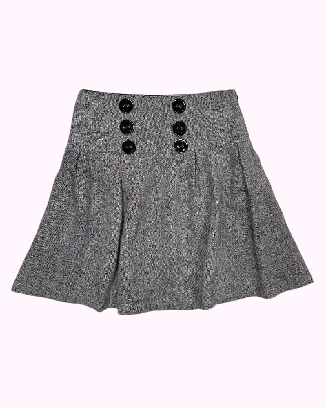 charcoal button detail skirt 상품이미지2