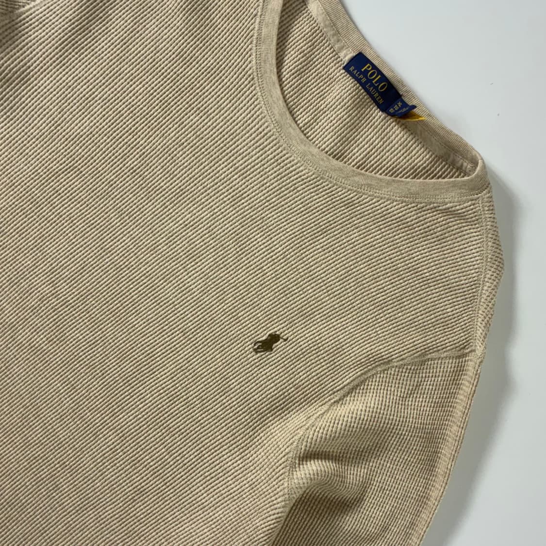 Polo  폴로 랄프로렌 신형 자수 코튼 아이보리 와플니트  상품이미지3