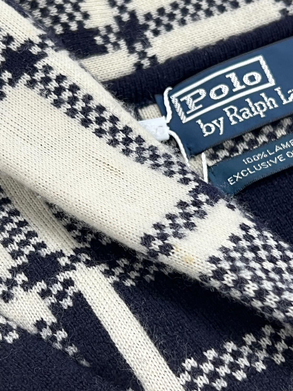 폴로 랄프로렌 램스울 숄카라 체크 가디건 상품이미지8