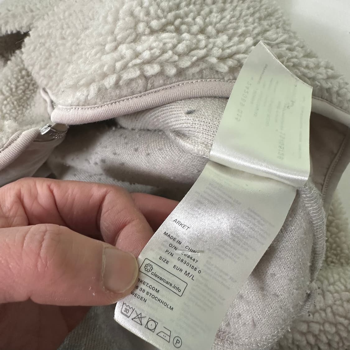 M-L 아르켓 오버핏 아이보리 플리스자켓 상품이미지10