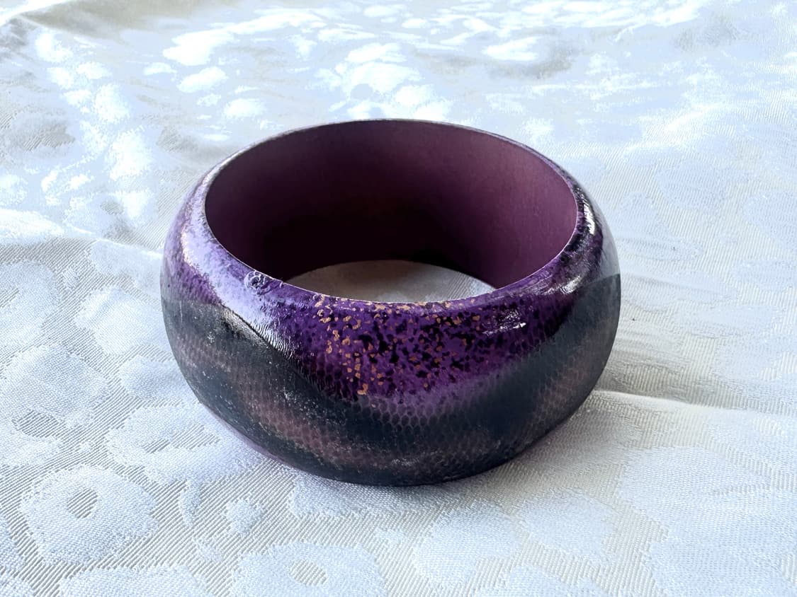Wooden python bangle (purple) 상품이미지2