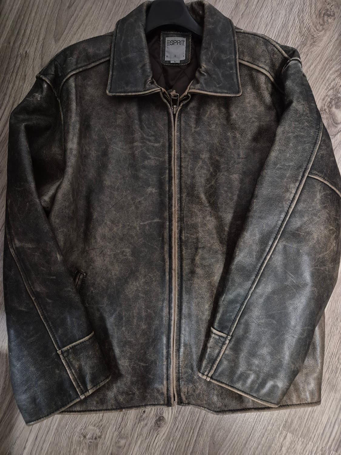 ESPRIT 뉴스보이 워싱 소가죽 자켓 상품이미지8