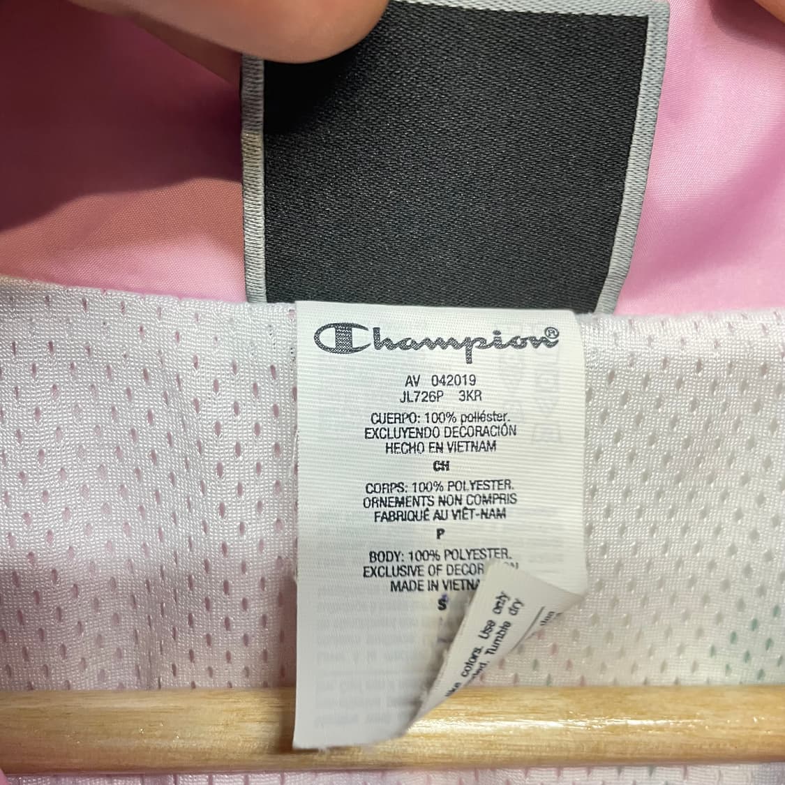 챔피온 핑크 로고 패턴 코치 자켓 상품이미지7