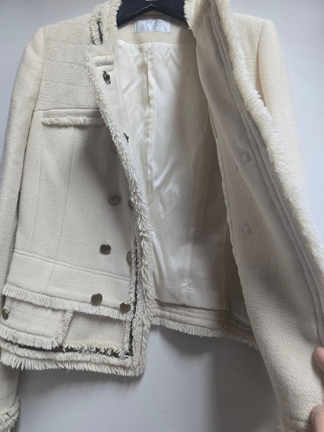 타임 트위드 모 자켓  S 상품이미지4