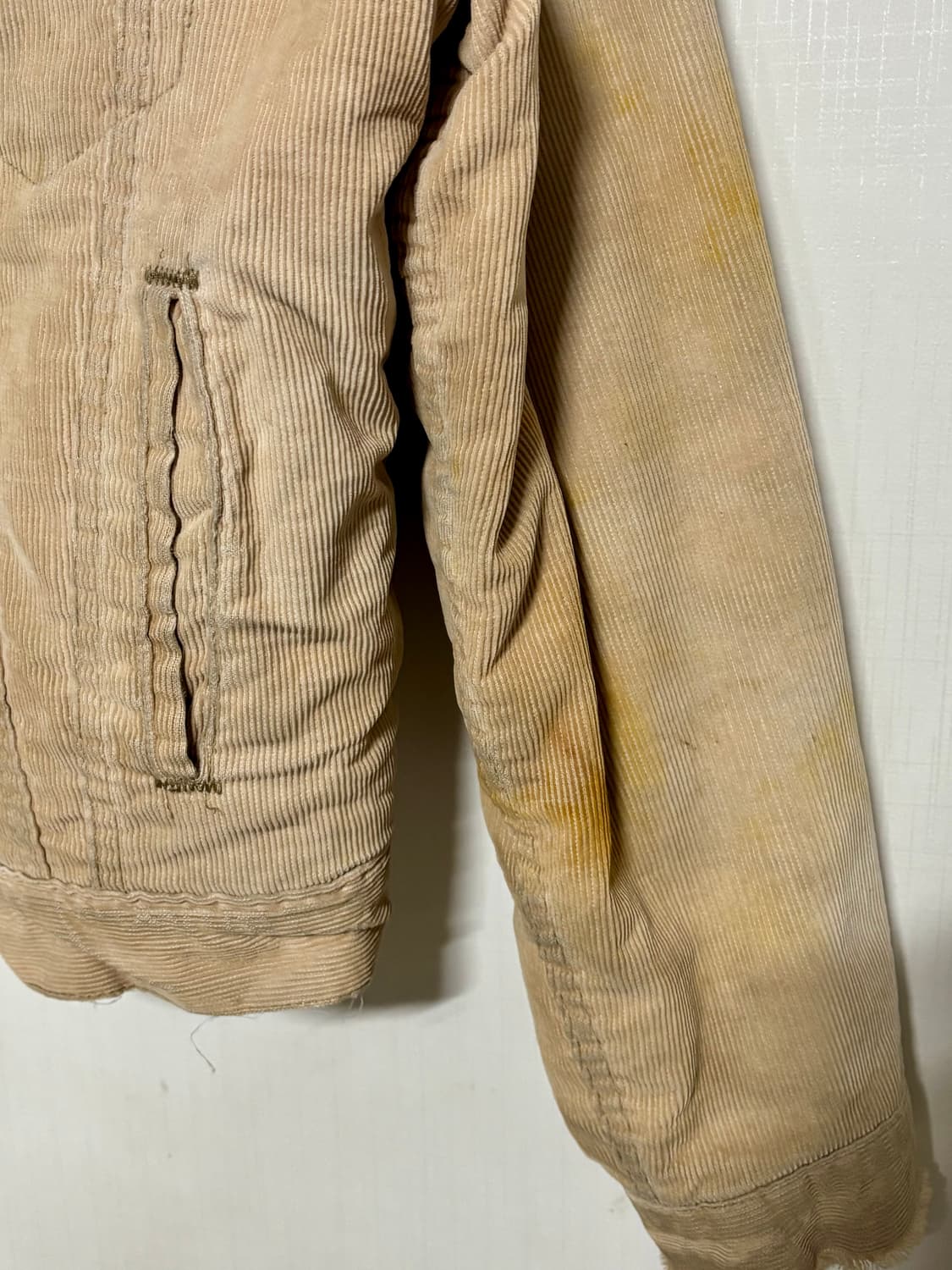80s USA Levi's 리바이스 빈티지 코듀로이 베이지 쉐르파 자켓 상품이미지6