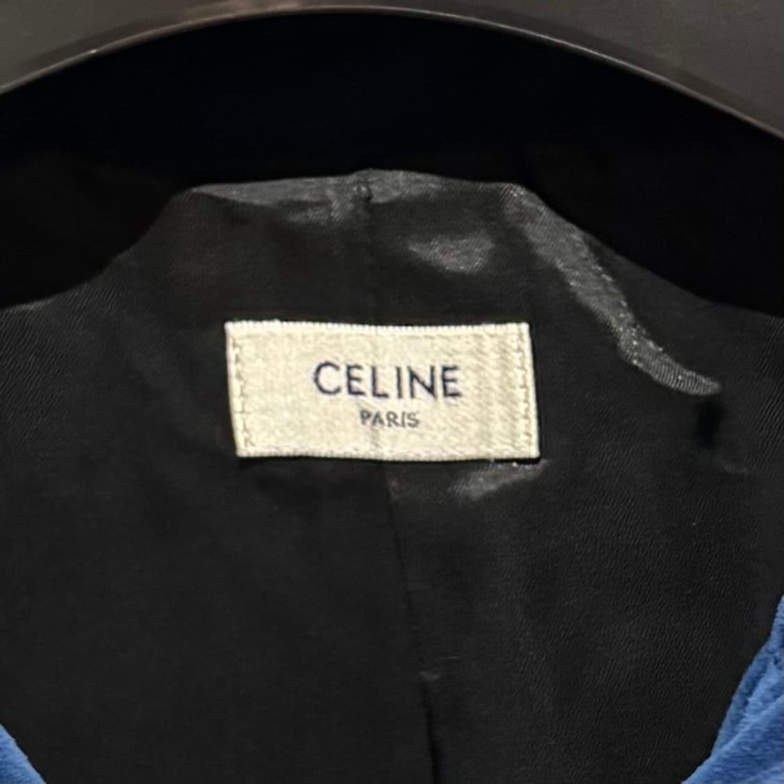 A+ / XL (105) 셀린느 트리오페 벨루어 트랙집업 블루 상품이미지4