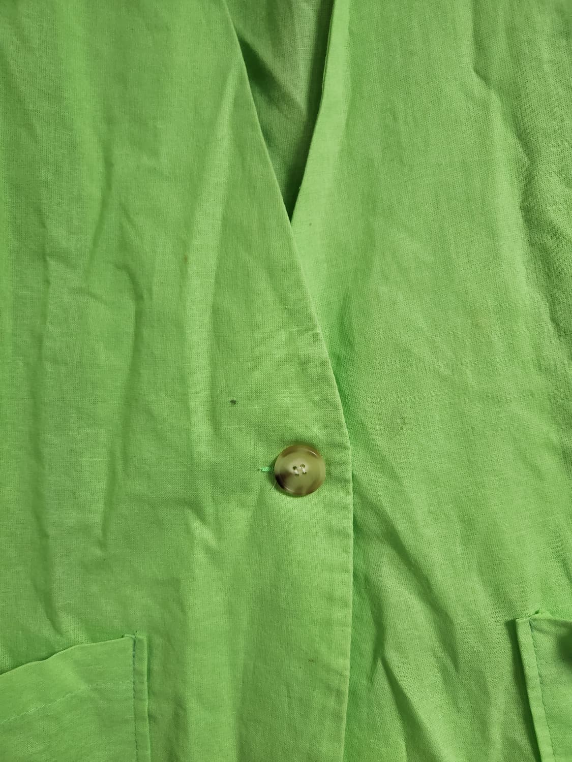 이벤트 무대용  라임색 반팔 린넨 자켓 88 상품이미지3